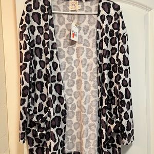 Cheetah print cardigan. NWT size S/M